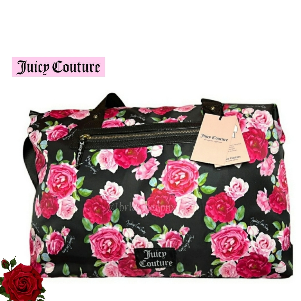 NWT JUICY COUTURE Overnighter Duffle & Backpack Convertible Bundle Travel Bag - Picture 12 of 17